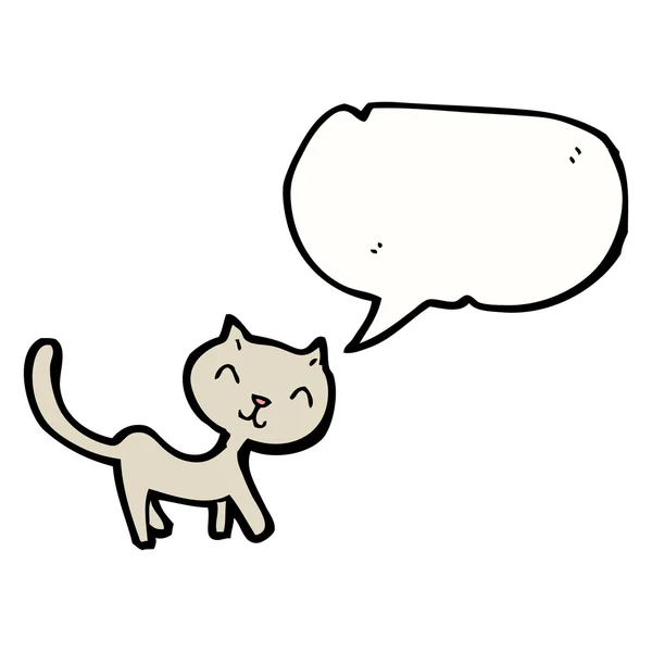 Kat met tekstballon — Stockvector