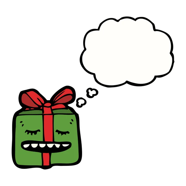 Regalo de Navidad verde — Vector de stock