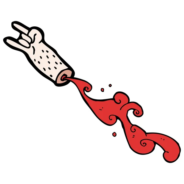 Gross severed arm — Stock Vector