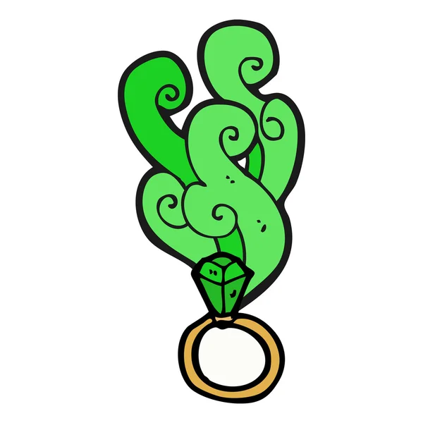 Magischer Smaragdring — Stockvektor