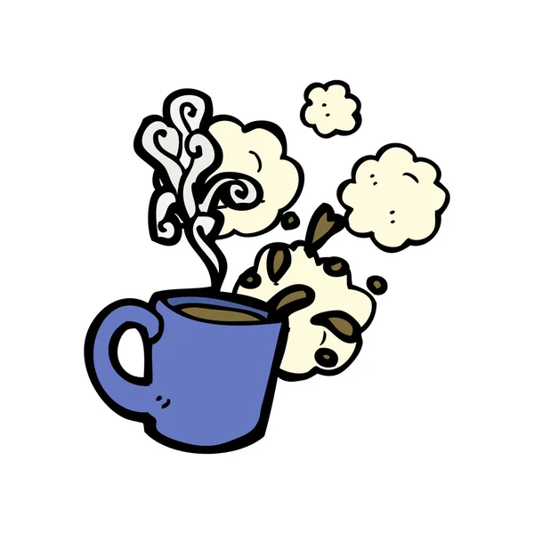 Vapor taza de café caliente — Vector de stock