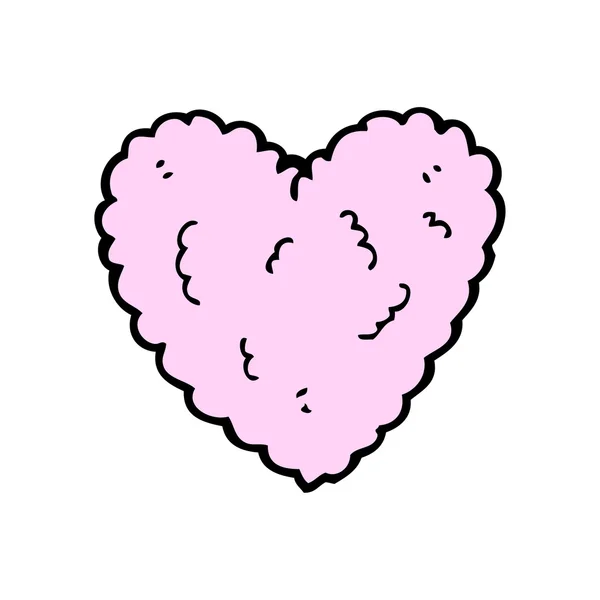 Nuvola di cuore rosa — Vettoriale Stock