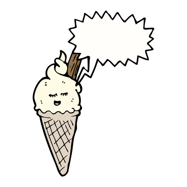 Retro ice cream cone — Stock Vector