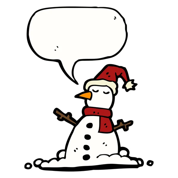 Christmas snowman — Stockvector