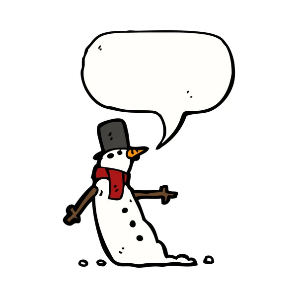 Hombre de nieve — Vector de stock