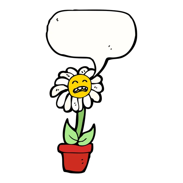 Unhappy flower — Stock Vector