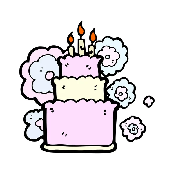 Величезний день народження торт — стоковий вектор