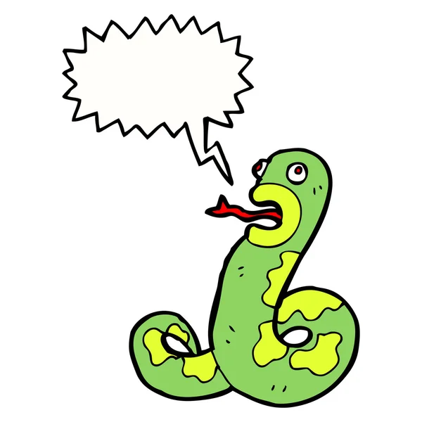 Beyaz bir arka planda tıslayan yılan — Stok Vektör
