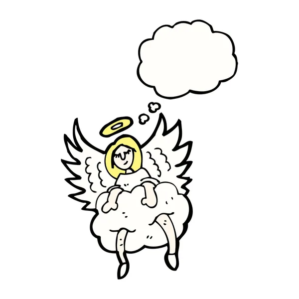 Anjo sobre um fundo branco — Vetor de Stock
