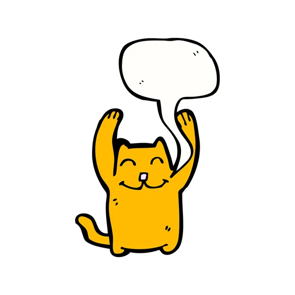 Gato sobre un fondo blanco — Vector de stock