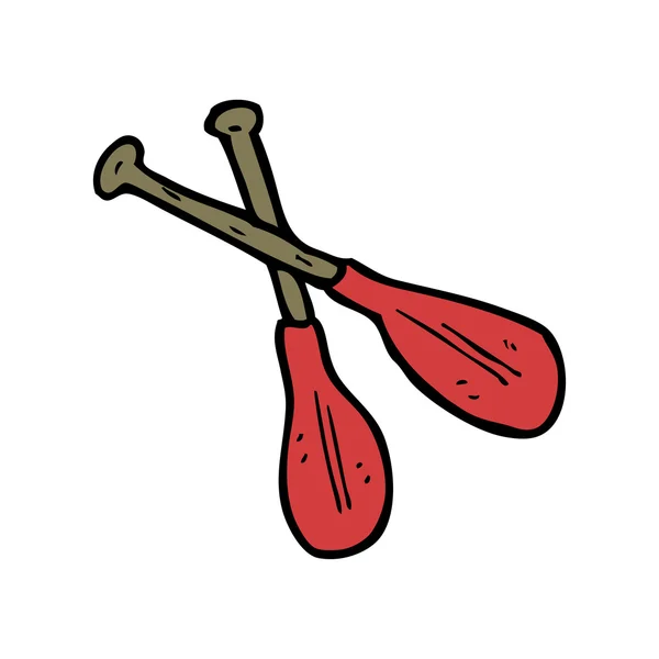 Красные гребные весла — стоковый вектор