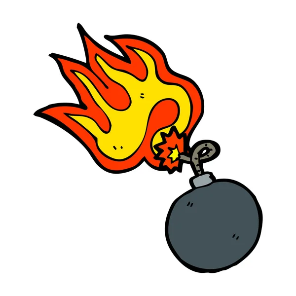 Bomba s hořící pojistky — Stockový vektor