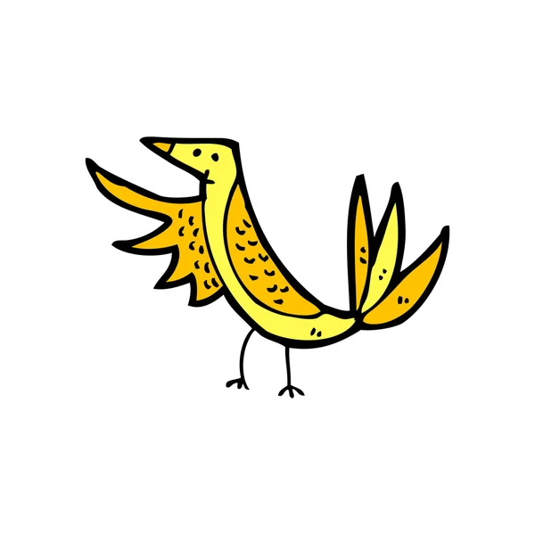 Pájaro apuntando con ala — Vector de stock