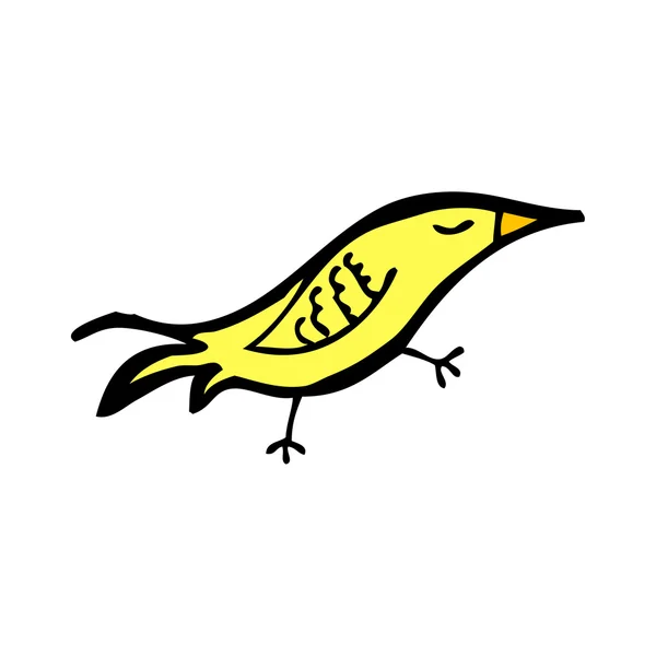 Oiseau jaune — Image vectorielle