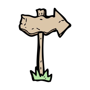 hırpalanmış eski ok işareti