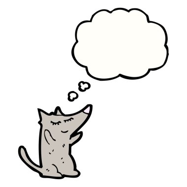 Beyaz bir arka plan üzerinde kurt