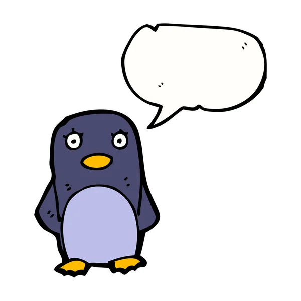Pinguin auf weißem Hintergrund — Stockvektor