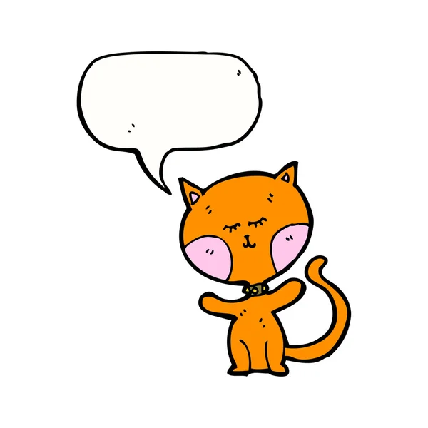Chat drôle sur un fond blanc — Image vectorielle
