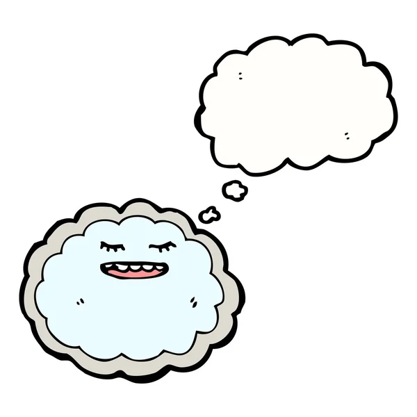 Nube con forro de plata — Vector de stock