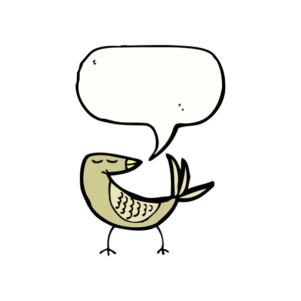 Oiseau avec bulle de parole — Image vectorielle