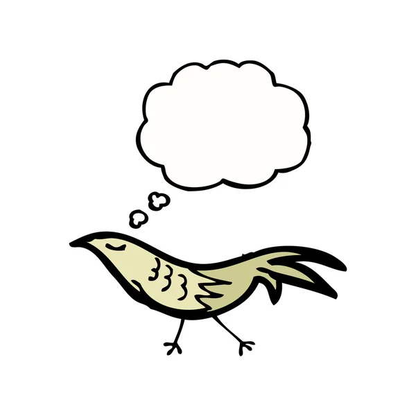 Pájaro sobre fondo blanco — Vector de stock