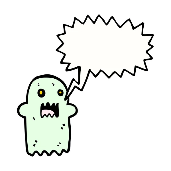 Fantasma espeluznante verde — Vector de stock