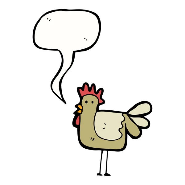 Poule sur fond blanc — Image vectorielle