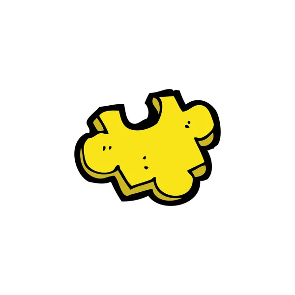 Yellow puzzle piece — Stock Vector