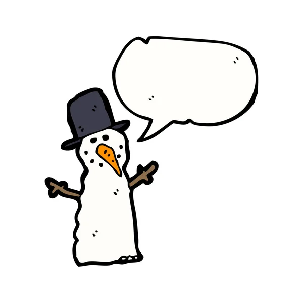Sněhulák v klobouku — Stockový vektor