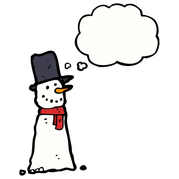 Bonhomme de neige sur fond blanc — Image vectorielle