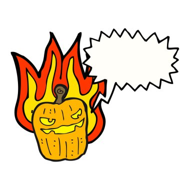 yanan halloween balkabağı