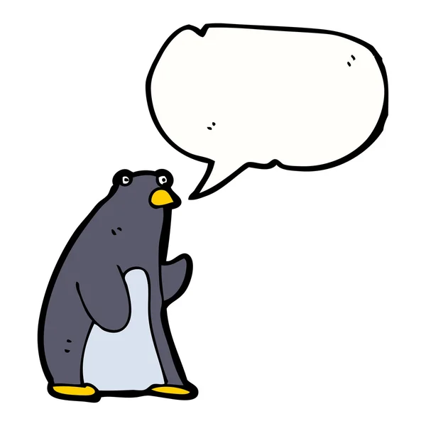 Rolig pingvin på en vit bakgrund — Stock vektor
