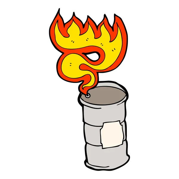 Burning oil drum — Stock Vector