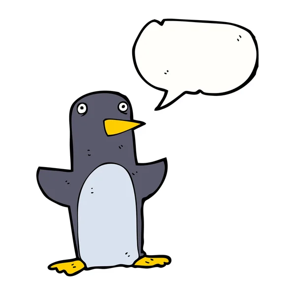 Pingüino gracioso — Vector de stock