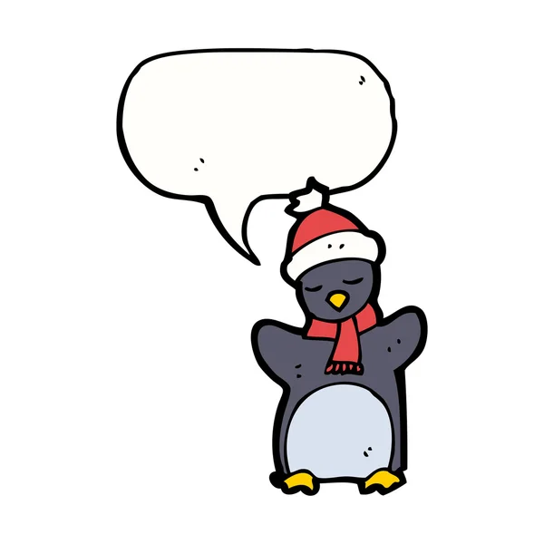 Weihnachtspinguin — Stockvektor