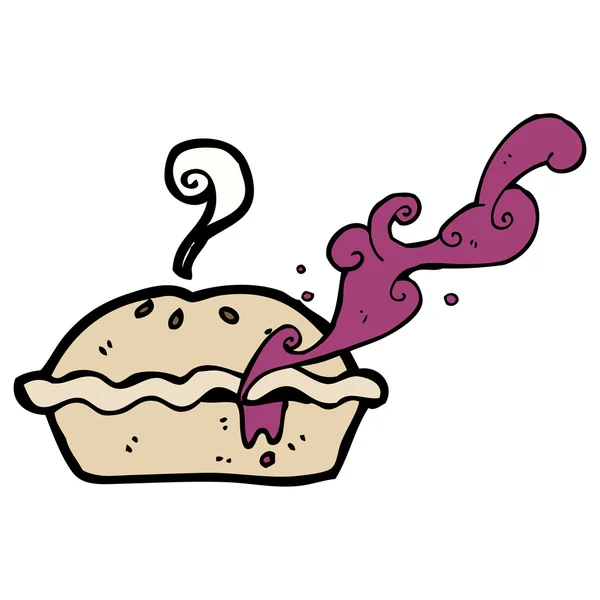 Éjacule tarte à la cerise chaude — Image vectorielle