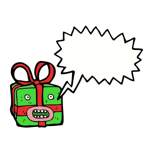 Monstruo regalo de Navidad — Vector de stock