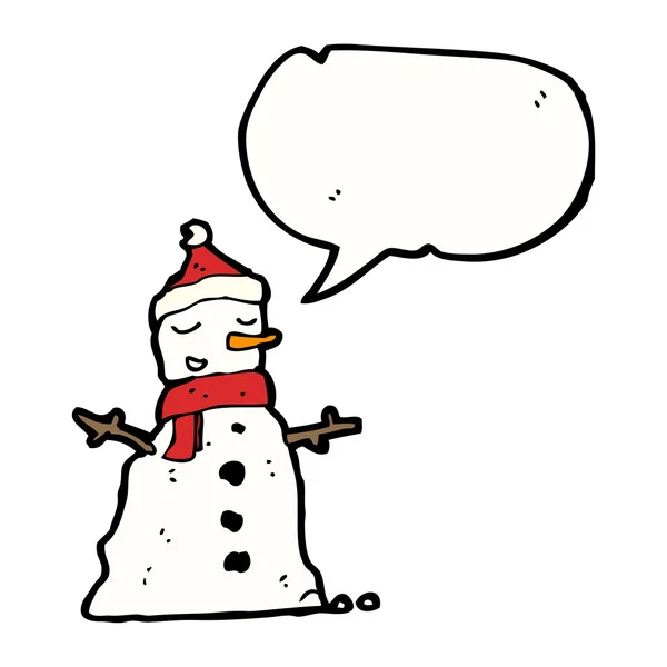 Schneemann auf weißem Hintergrund — Stockvektor