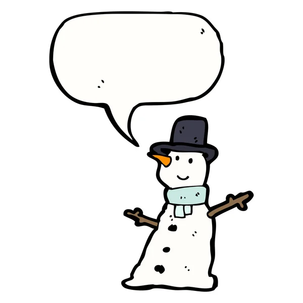 Hombre de nieve — Vector de stock