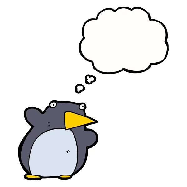 Pingüino sobre fondo blanco — Vector de stock