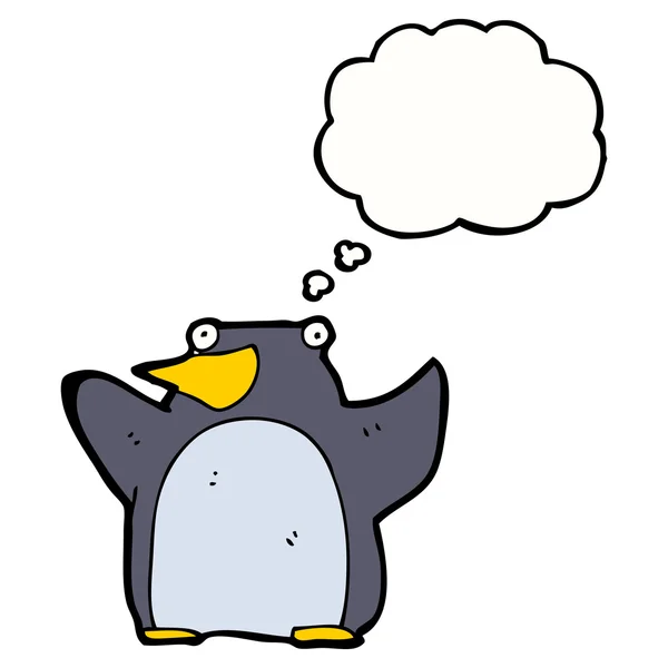 Pingüino sobre fondo blanco — Vector de stock