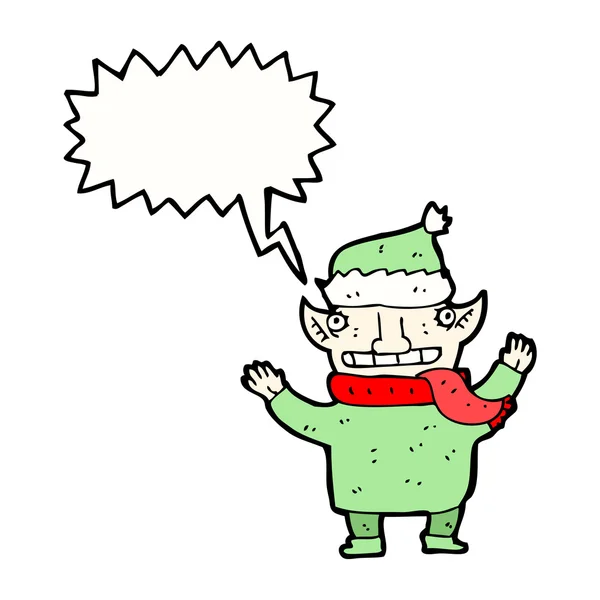 Elfo de Navidad — Vector de stock