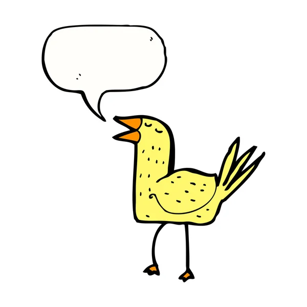 Gele vogel — Stockvector