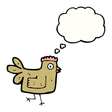 Beyaz bir arka plan üzerinde tavuk