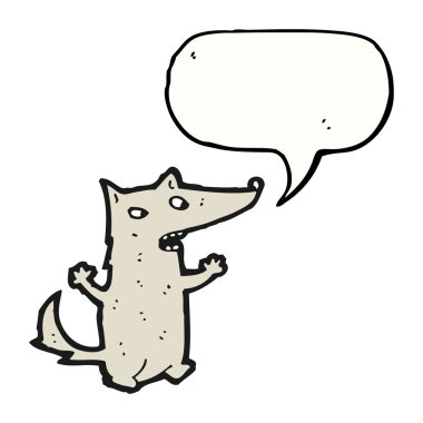 Beyaz bir arka plan üzerinde kurt