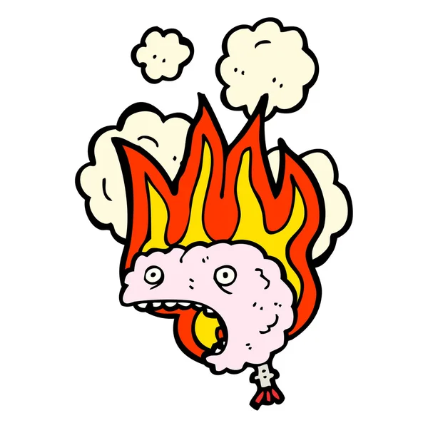 Płonący mózg — Wektor stockowy