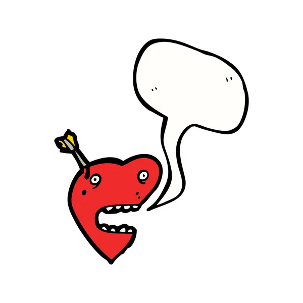 Coeur d'amour avec flèche — Image vectorielle