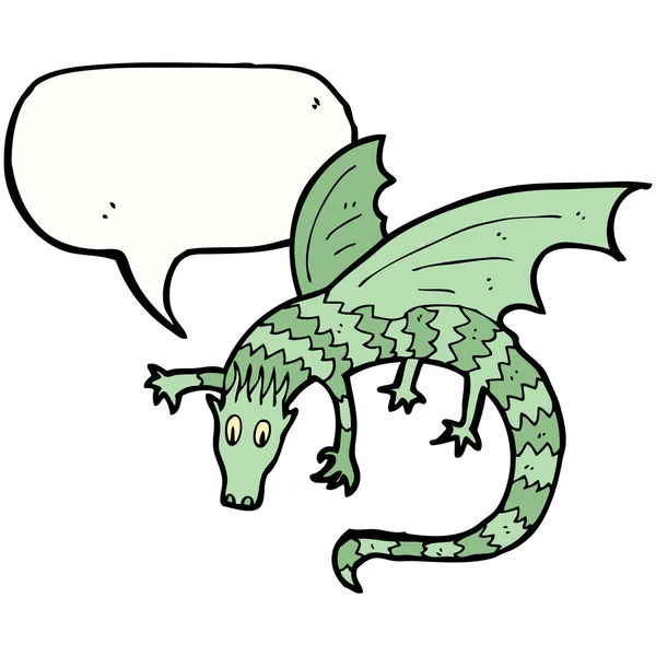 Dragón verde — Vector de stock