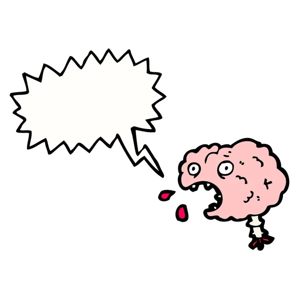 Gross stressed brain — Stock Vector