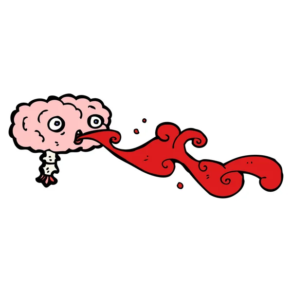 Brain spuitende bloed — Stockvector